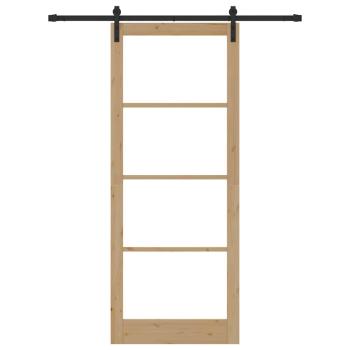 Schiebetür ORKDAL Natürlich und Schwarz 93 x 232 cm