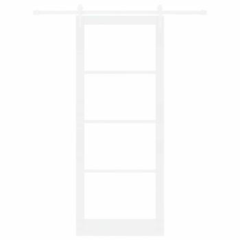Schiebetür ORKDAL Weiß 93 x 232 cm Massivholz Kiefer und Glas
