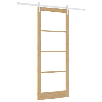 Schiebetür ORKDAL Natur 93 x 232 cm Massivholz Kiefer und Glas