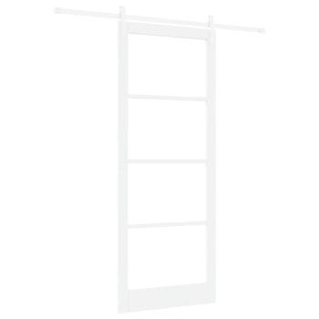 Schiebetür ORKDAL Weiß 93 x 232 cm Massivholz Kiefer und Glas