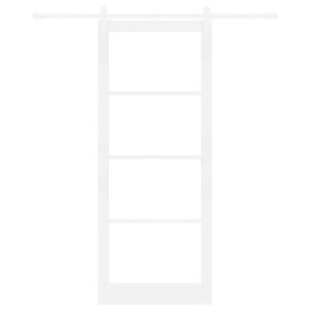 Schiebetür ORKDAL Weiß 93 x 232 cm Massivholz Kiefer und Glas