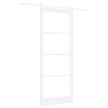 Schiebetür ORKDAL Weiß 93 x 232 cm Massivholz Kiefer und Glas