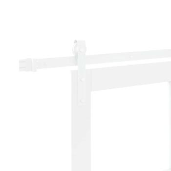 Schiebetür ORKDAL Weiß 93 x 232 cm Massivholz Kiefer und Glas