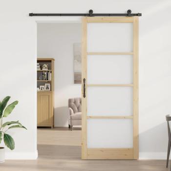 Schiebetür ORKDAL 93 x 232 cm Massivholz Kiefer und Glas