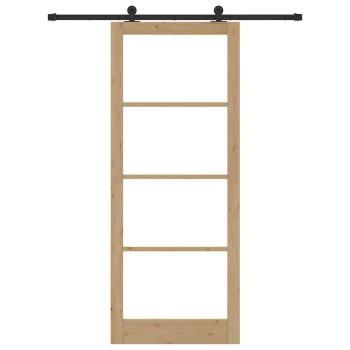 Schiebetür ORKDAL 93 x 232 cm Massivholz Kiefer und Glas