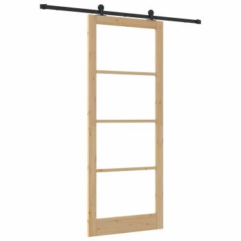 Schiebetür ORKDAL 93 x 232 cm Massivholz Kiefer und Glas