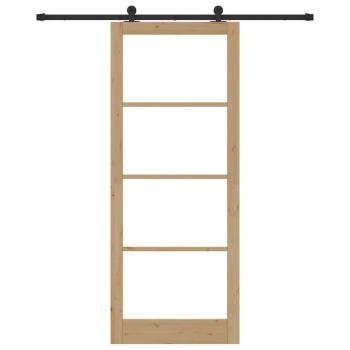 Schiebetür ORKDAL 93 x 232 cm Massivholz Kiefer und Glas