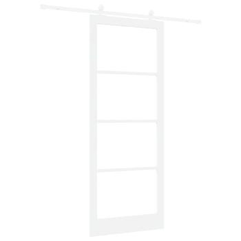 Schiebetür ORKDAL Weiß 93 x 232 cm Massivholz Kiefer und Glas