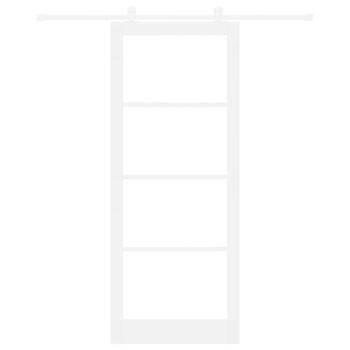 Schiebetür ORKDAL Weiß 93 x 232 cm Massivholz Kiefer und Glas