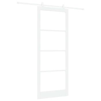 Schiebetür ORKDAL Weiß 93 x 232 cm Massivholz Kiefer und Glas