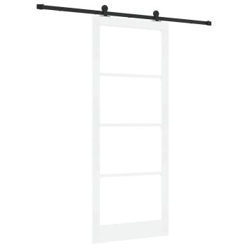 Schiebetür ORKDAL Weiß 93 x 232 cm Massivholz Kiefer und Glas