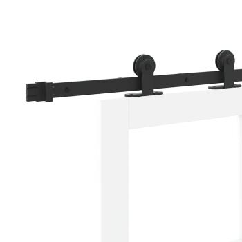 Schiebetür ORKDAL Weiß 93 x 232 cm Massivholz Kiefer und Glas
