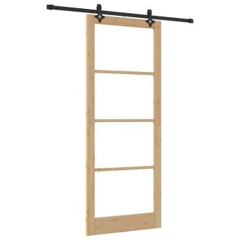 Schiebetür ORKDAL 93 x 232 cm Massivholz Kiefer und Glas