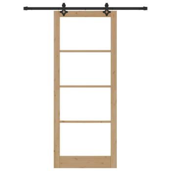 Schiebetür ORKDAL 93 x 232 cm Massivholz Kiefer und Glas