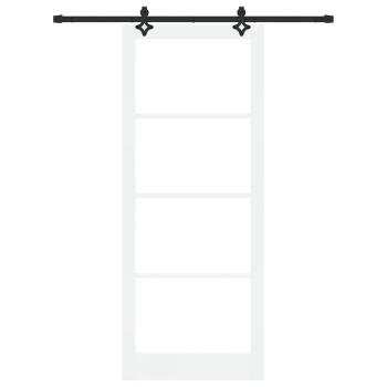 Schiebetür ORKDAL Weiß und Schwarz 93 x 232 cm