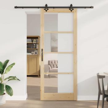 ARDEBO.de - Schiebetür ORKDAL 93 x 232 cm Massivholz Kiefer und Glas