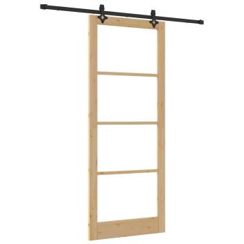 Schiebetür ORKDAL 93 x 232 cm Massivholz Kiefer und Glas