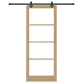 Schiebetür ORKDAL 93 x 232 cm Massivholz Kiefer und Glas