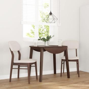 ARDEBO.de - Esszimmerstühle mit Kissen 2 Stk. Braun Massivholz Gummibaum