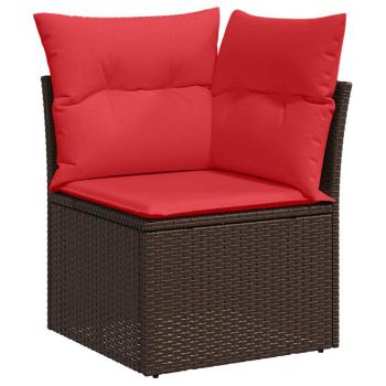 Gartensofa-set 11 stk. Braun Poly-Rattan