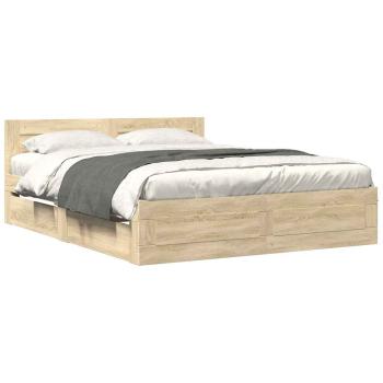 Bettrahmen 2 stk. Sonoma 153 x 203 cm Holzwerkstoff