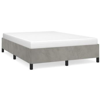Bettgestell ohne Matratze Hellgrau 137x190 cm Samt