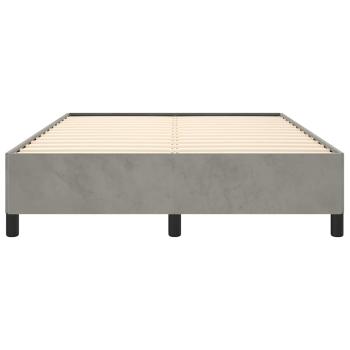 Bettgestell ohne Matratze Hellgrau 137x190 cm Samt