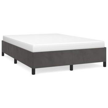 Bettgestell ohne Matratze Dunkelgrau 137x190 cm Samt