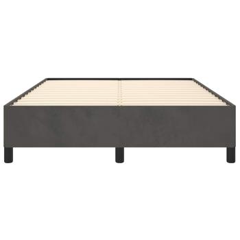 Bettgestell ohne Matratze Dunkelgrau 137x190 cm Samt