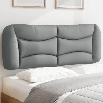 ARDEBO.de - Kopfteil-Kissen "Hvar" Hellgrau 137 cm Stoff