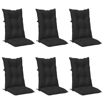 Set Hochlehner-Stuhlkissen 6 stk. Polyester Melange Schwarz