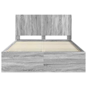 Bettgestell mit Stauraum und Kopfteil 3 Stk. Holzwerkstoff