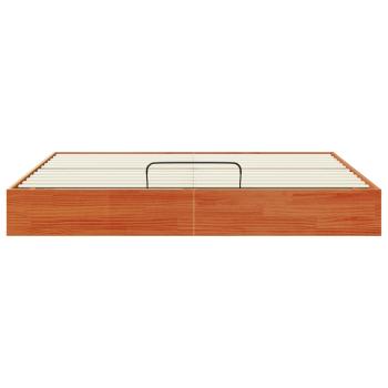 Ottoman Bettgestell mit Stauraum Wachsbraun 180 x 200 cm