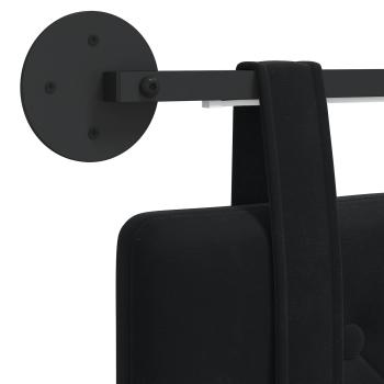 Hängendes Kopfteil Mit LED Licht Schwarz Samt