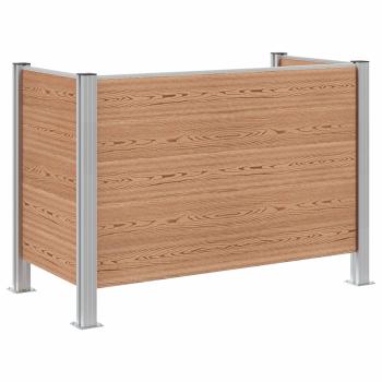Mülltonnenzaun Braun 161 x 85 x 115 cm Aluminium und WPC