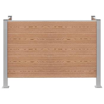 Mülltonnenzaun Braun 161 x 85 x 115 cm Aluminium und WPC