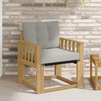 ARDEBO.de - Outdoor-Sofa Massives Akazienholz und Textilene Weiß