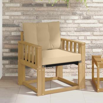 ARDEBO.de - Outdoor-Sofa Massives Akazienholz und Textilene Weiß