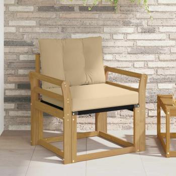 ARDEBO.de - Outdoor-Sofa Massives Akazienholz und Textilene Weiß