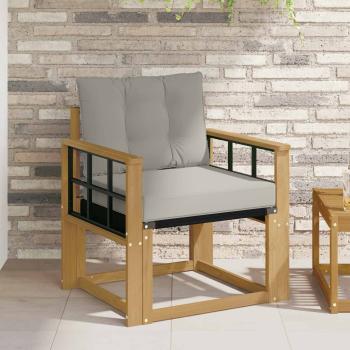 ARDEBO.de - Outdoor-Sofa Massives Akazienholz und Textilene Weiß