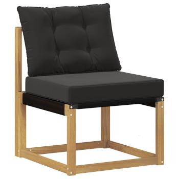 Outdoor-Sofa Massives Akazienholz und Textilene Weiß