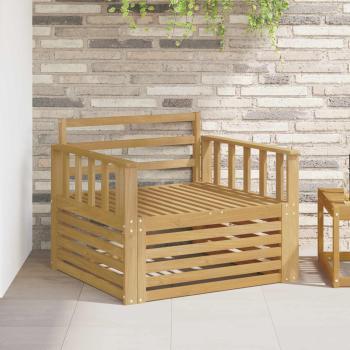 ARDEBO.de - Outdoor-Sofa Massivholz Akazie Weiß