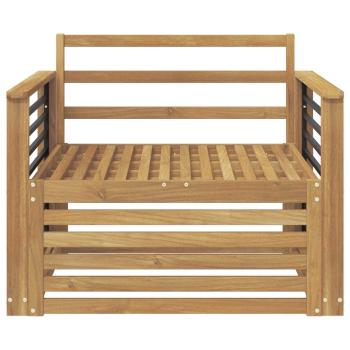 Outdoor-Sofa Massivholz Akazie Weiß