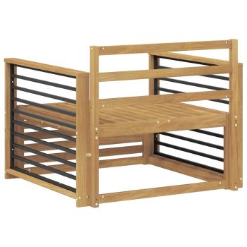 Outdoor-Sofa Massivholz Akazie Weiß