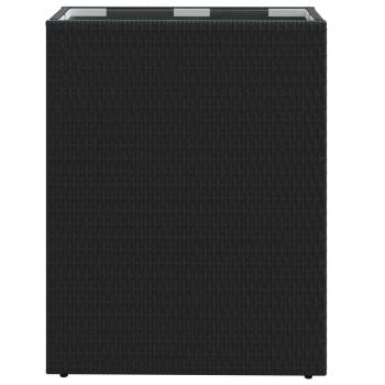 Hoher Pflanzkübel Schwarz 55 x 22 x 70 cm Poly-Rattan