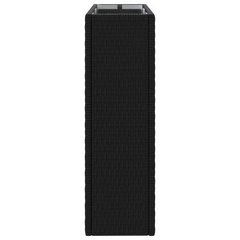 Hoher Pflanzkübel Schwarz 55 x 22 x 70 cm Poly-Rattan