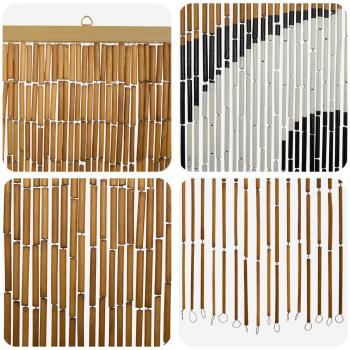 Insektentürvorhang Mehrfarbig 200 x 90 cm Bambus