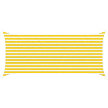 Sonnensegel Gelb und Weiß 4,5 x 2 m 100 % Polyester Oxford