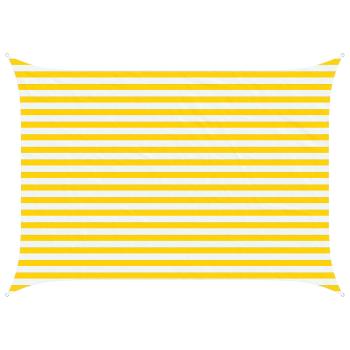 Sonnensegel Gelb und Weiß 3,5 x 2,5 m 100 % Polyester Oxford