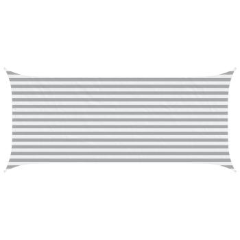 Sonnensegel Hellgrau und Weiß 4,5 x 2 m 100 % Polyester Oxford